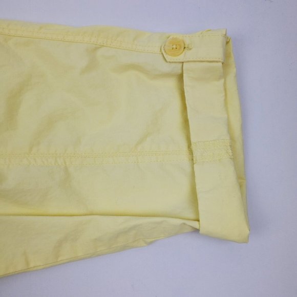 Chicos Womens Poplin Cargo Crops Pants Yellow Chicos Size 1.5=M/L US 10 34X21 - Picture 6 of 8